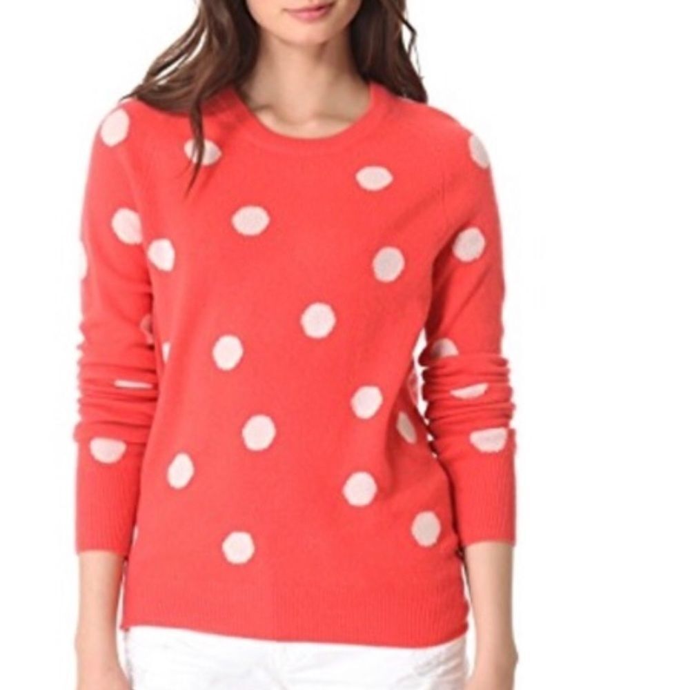 Equipment 100% Cashmere Polka Dot Crewneck Sweater
